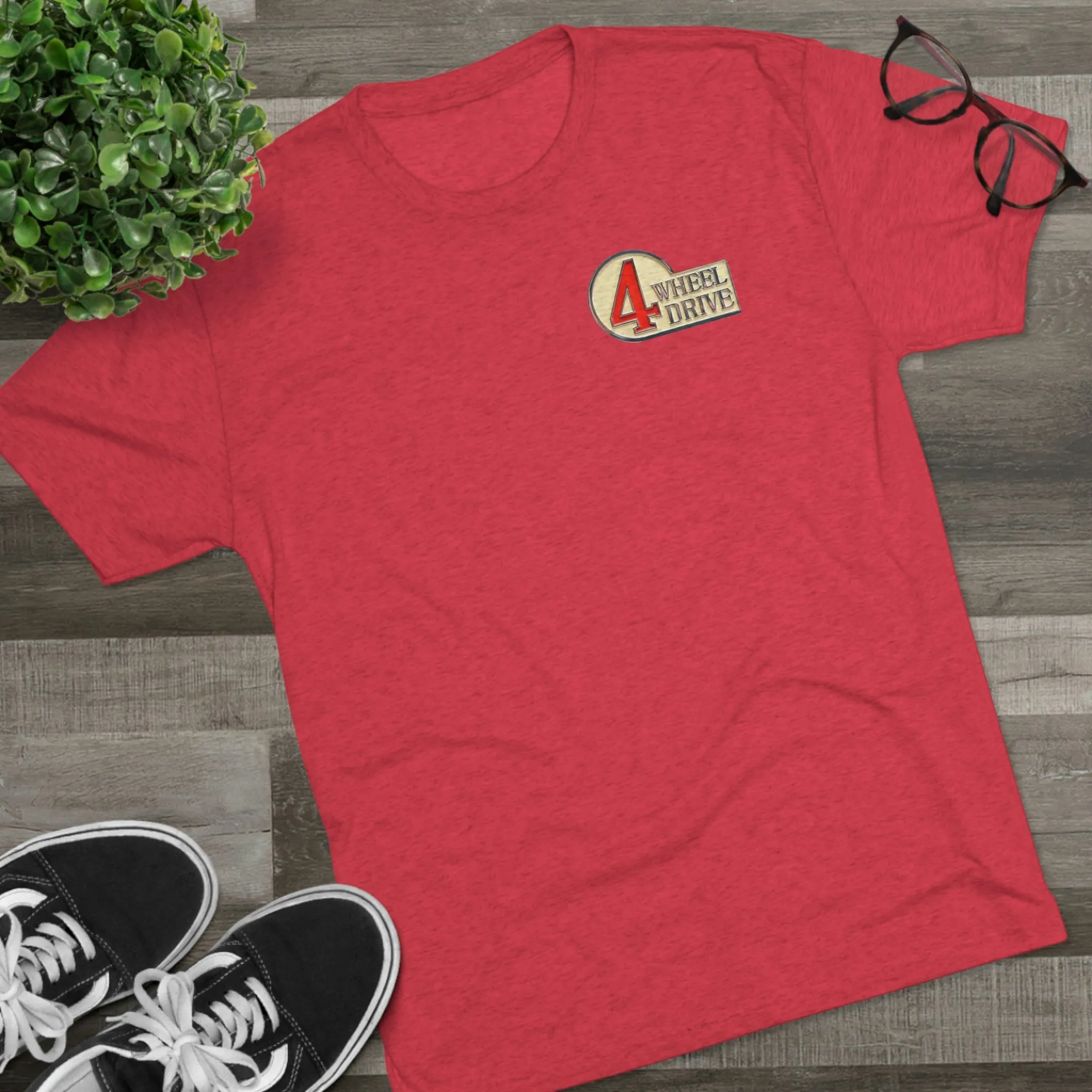 4 Wheel Drive 2 Side FJ40 Toyota Land Cruiser Unisex Tri Blend Tee - Reefmonkey