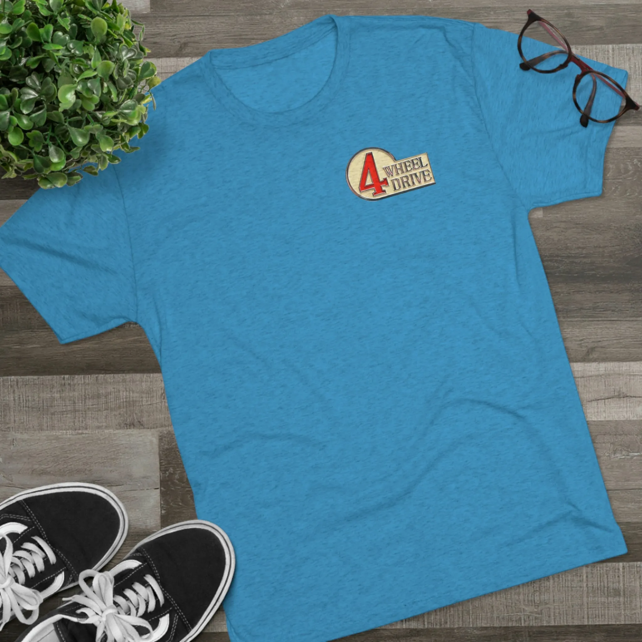 4 Wheel Drive 2 Side FJ40 Toyota Land Cruiser Unisex Tri Blend Tee - Reefmonkey