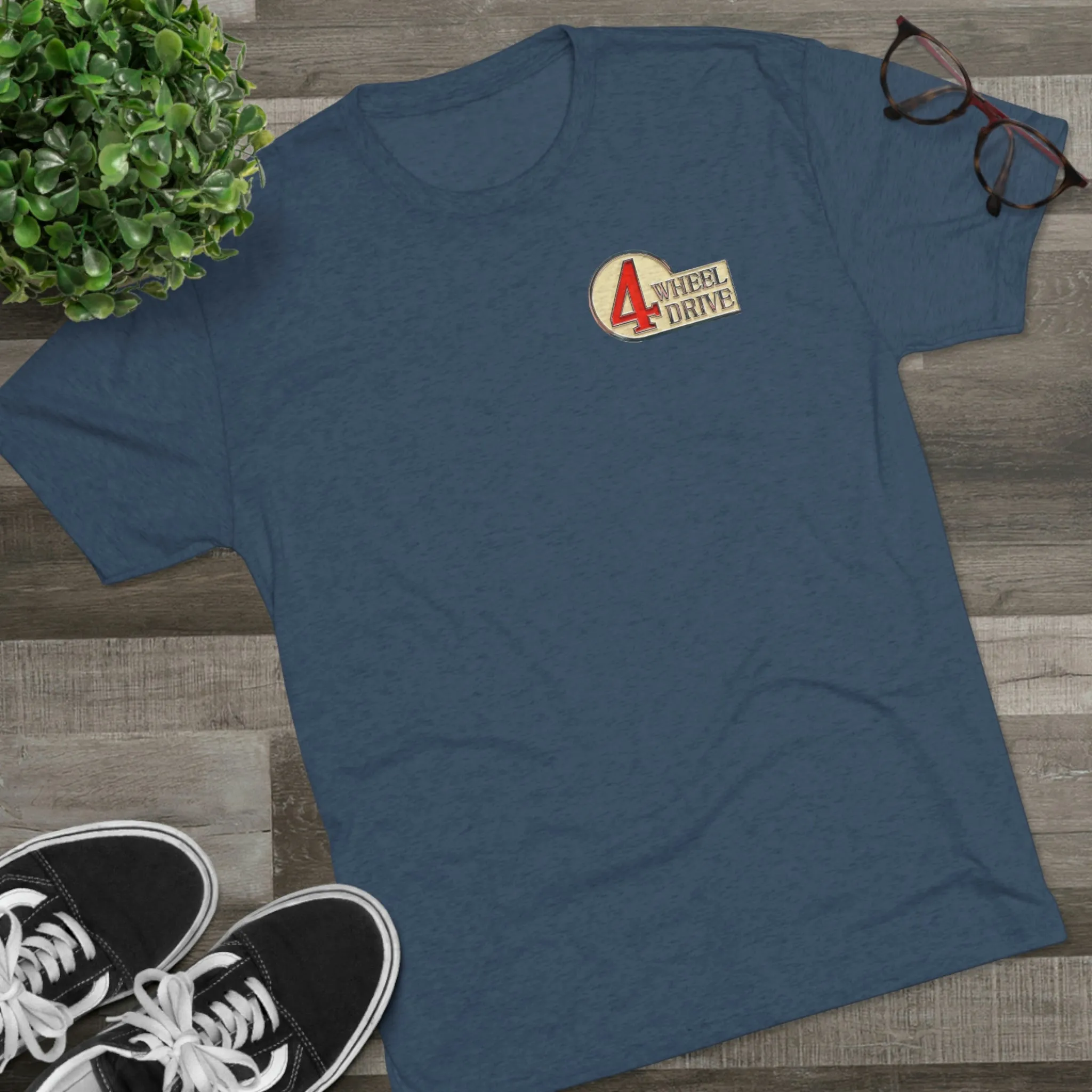 4 Wheel Drive 2 Side FJ40 Toyota Land Cruiser Unisex Tri Blend Tee - Reefmonkey