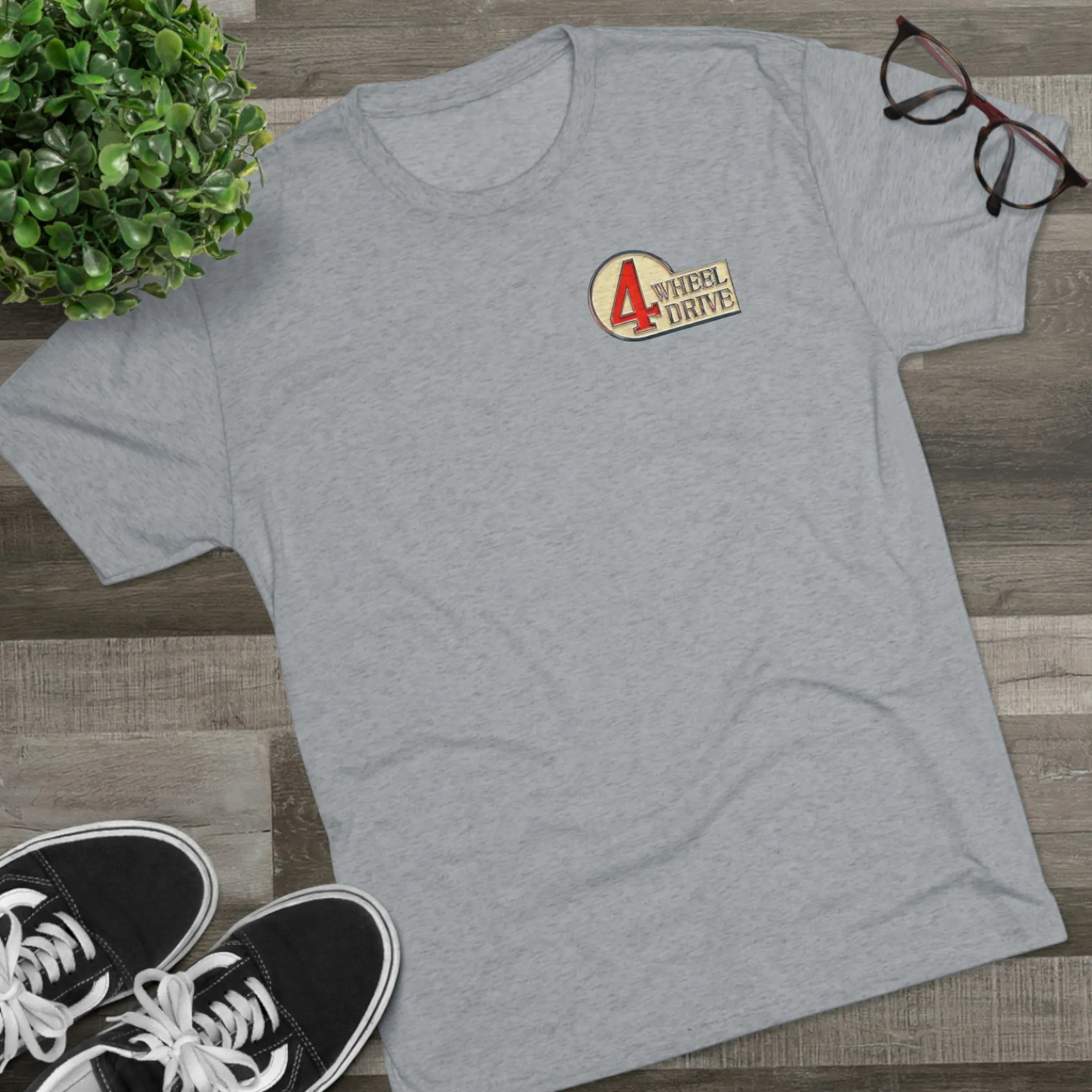 4 Wheel Drive 2 Side FJ40 Toyota Land Cruiser Unisex Tri Blend Tee - Reefmonkey