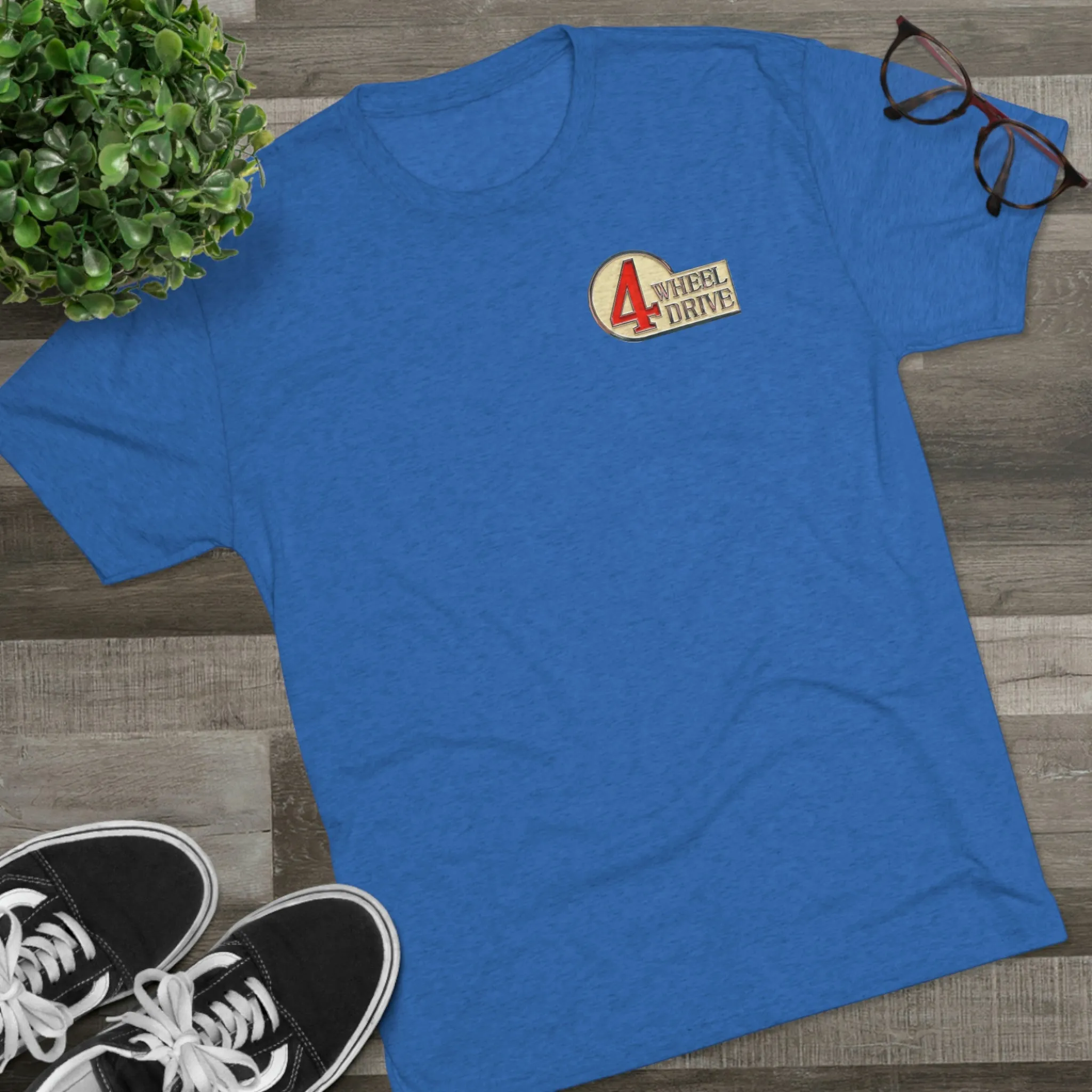 4 Wheel Drive 2 Side FJ40 Toyota Land Cruiser Unisex Tri Blend Tee - Reefmonkey