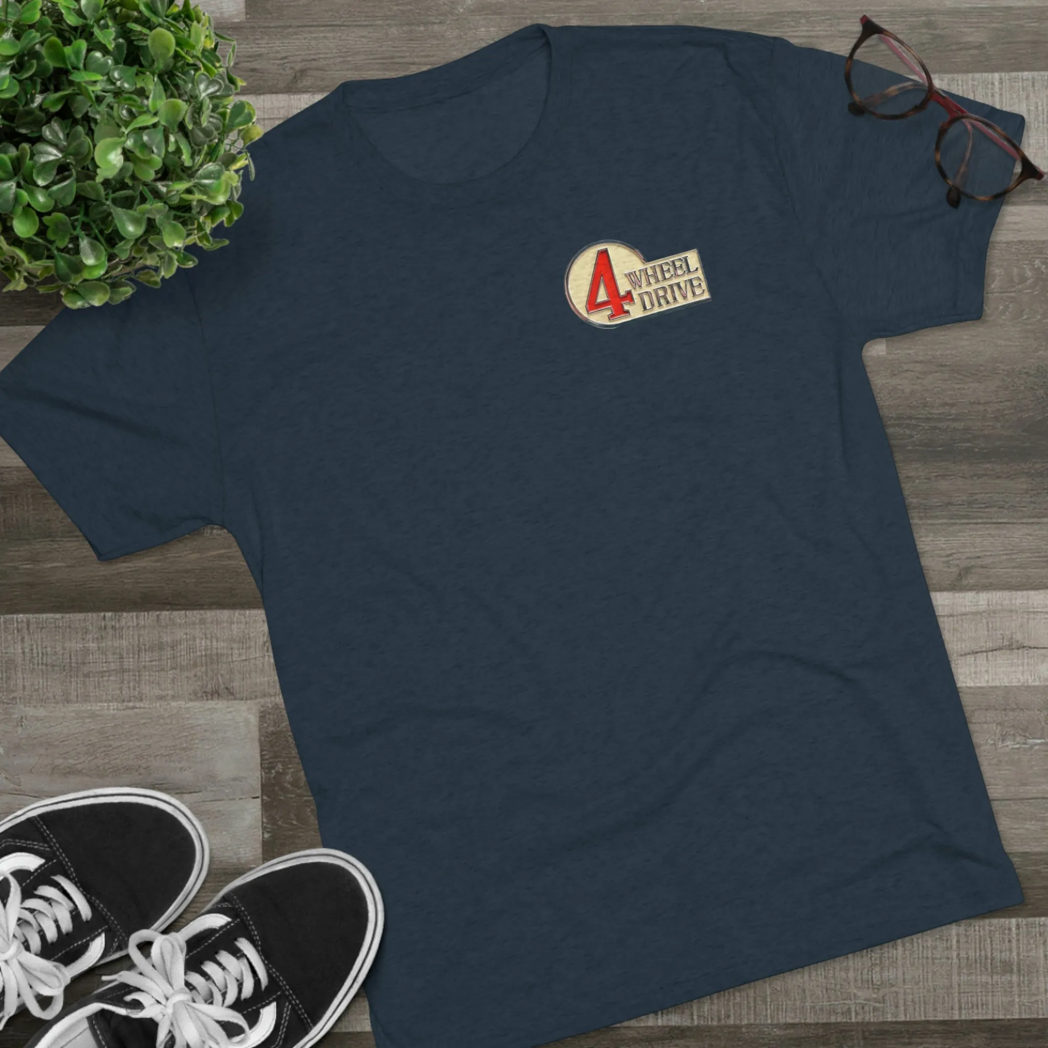 4 Wheel Drive 2 Side FJ40 Toyota Land Cruiser Unisex Tri Blend Tee - Reefmonkey