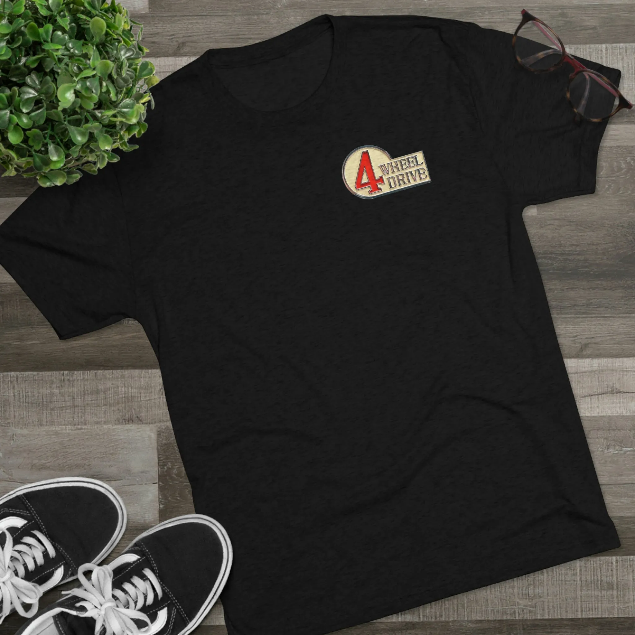 4 Wheel Drive 2 Side FJ40 Toyota Land Cruiser Unisex Tri Blend Tee - Reefmonkey