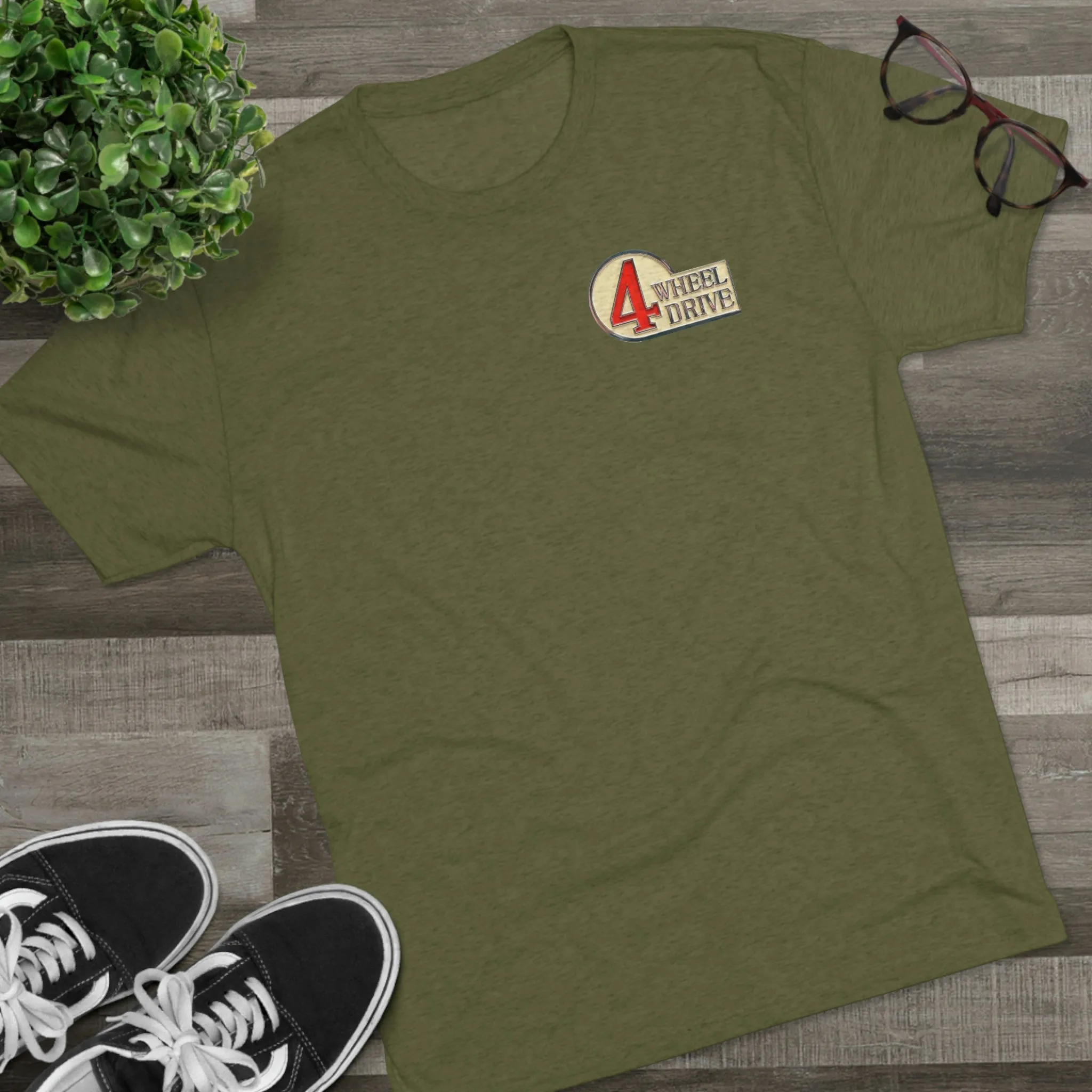 4 Wheel Drive 2 Side FJ40 Toyota Land Cruiser Unisex Tri Blend Tee - Reefmonkey