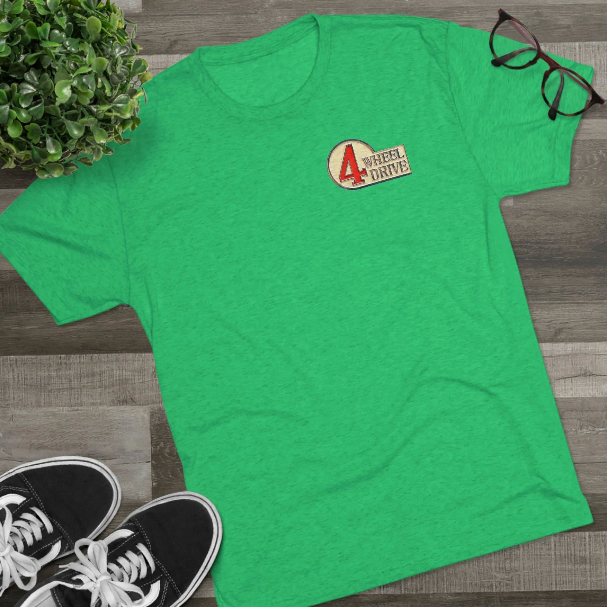4 Wheel Drive 2 Side FJ40 Toyota Land Cruiser Unisex Tri Blend Tee - Reefmonkey