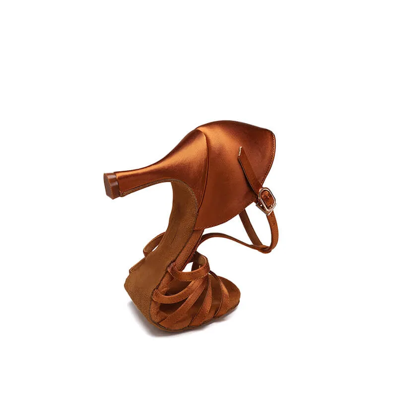 5-Strap Satin Latin Dance Shoes