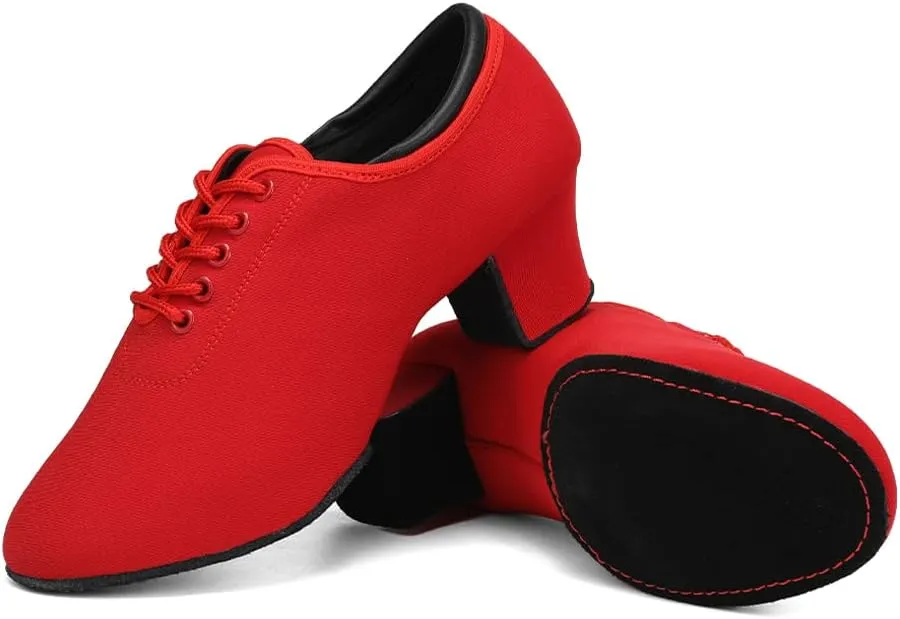 AOQUNFS Women Latin Dance Shoes Lace-up Ballroom Salsa Practice Dancing Shoes,RBNJB