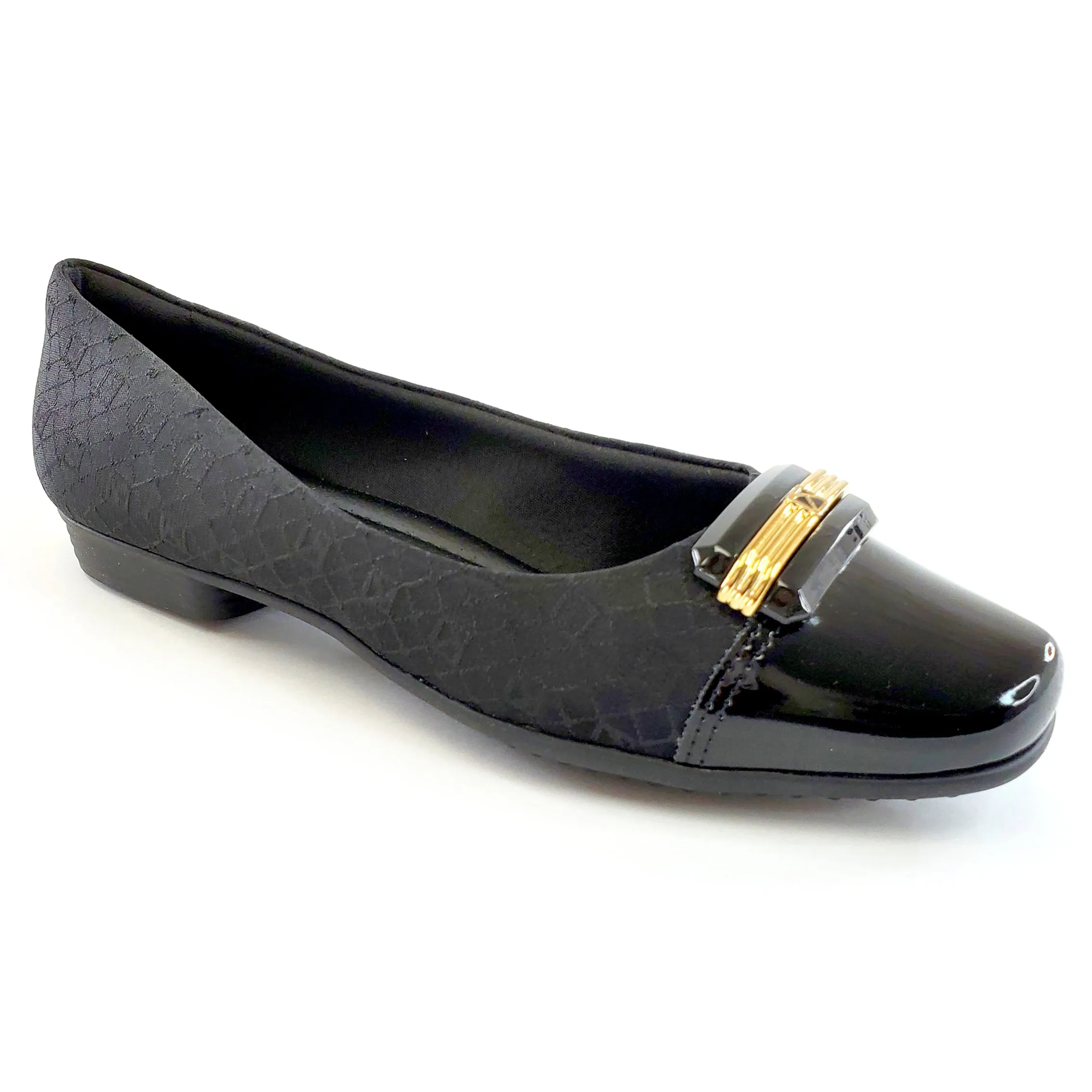 Black with Logo Flat Ballerina (251.086)