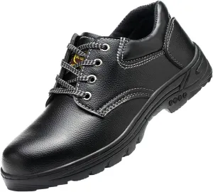 Comfortable Steel Toe Safety Boots, Men's Puncture Resistant Leather Construction Safety Work Boots, Work Shoes Slip Resistant Shoes, for Outdoor Climbing, Trekking