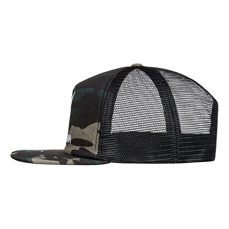 CORPO TRUCKER HAT CAMO/WHITE LOGO