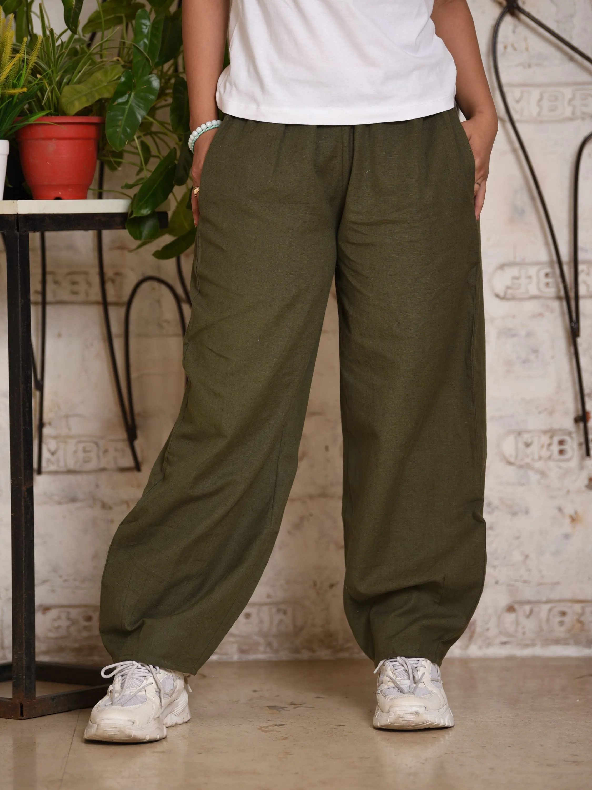 Girls Trouser-Olive