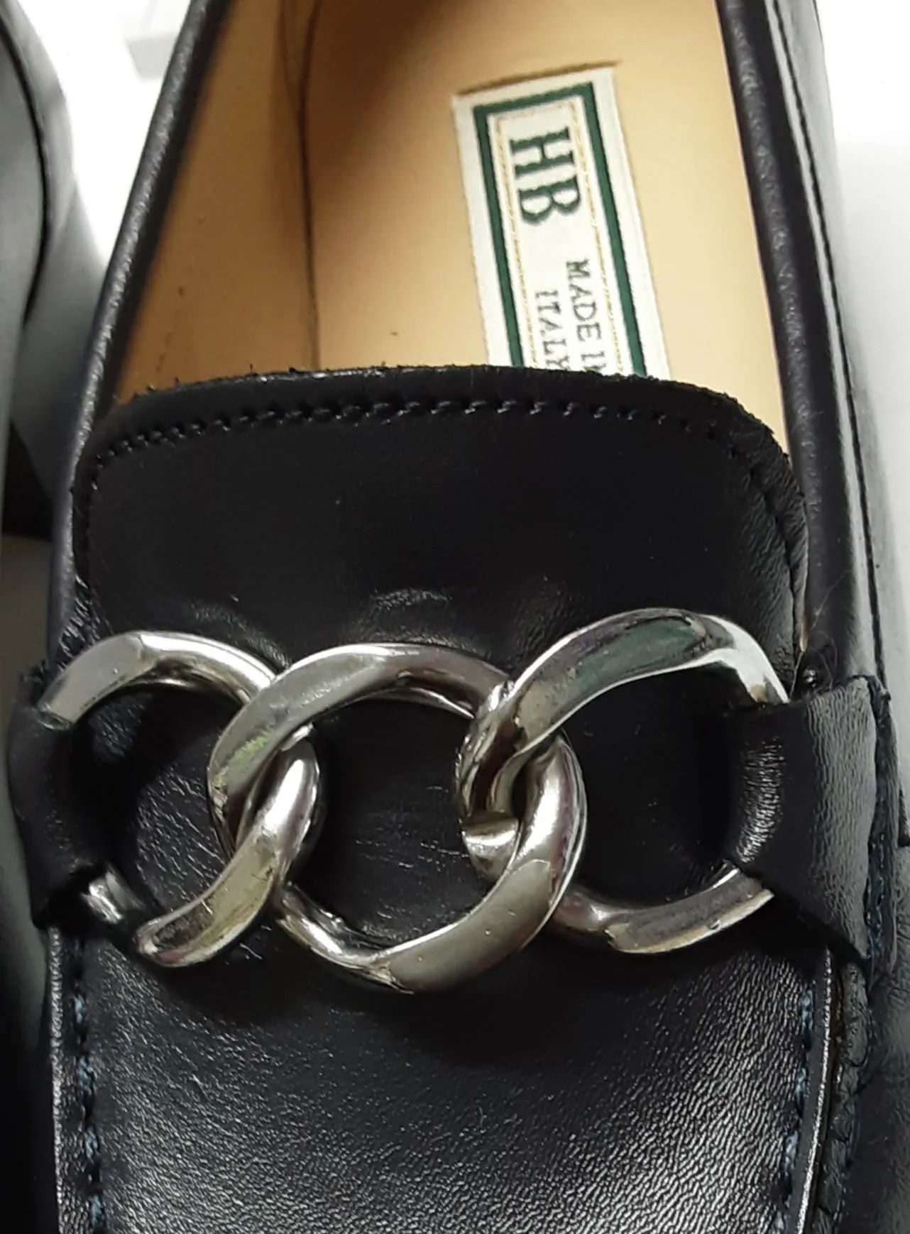 HB Italia - 416 - LEATHER LOAFER  - 7984 - Navy