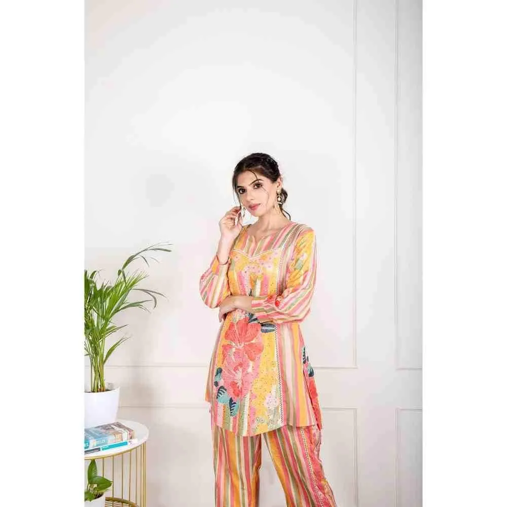 Ishnya Oh My - Multicolor Co-Ord (Set Of 2)