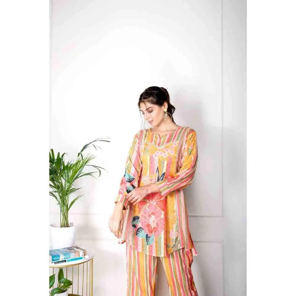 Ishnya Oh My - Multicolor Co-Ord (Set Of 2)