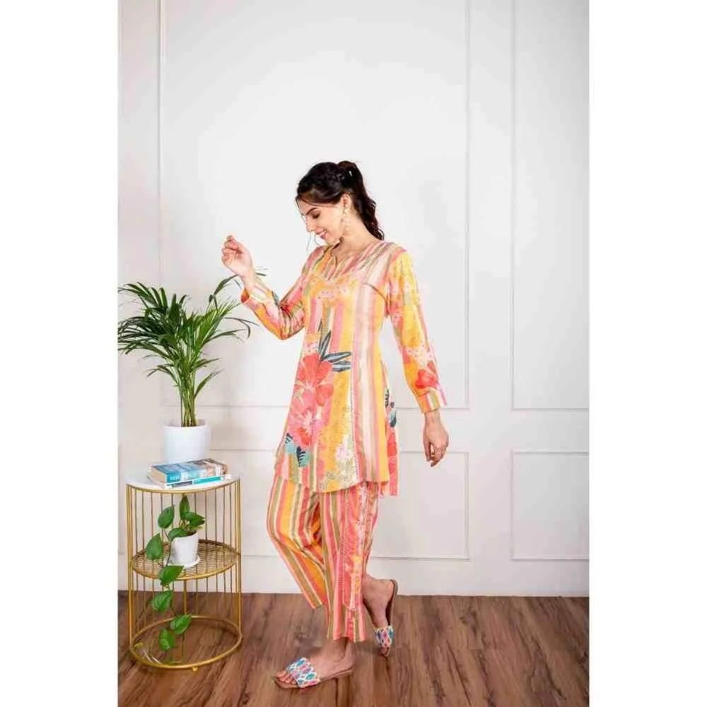 Ishnya Oh My - Multicolor Co-Ord (Set Of 2)
