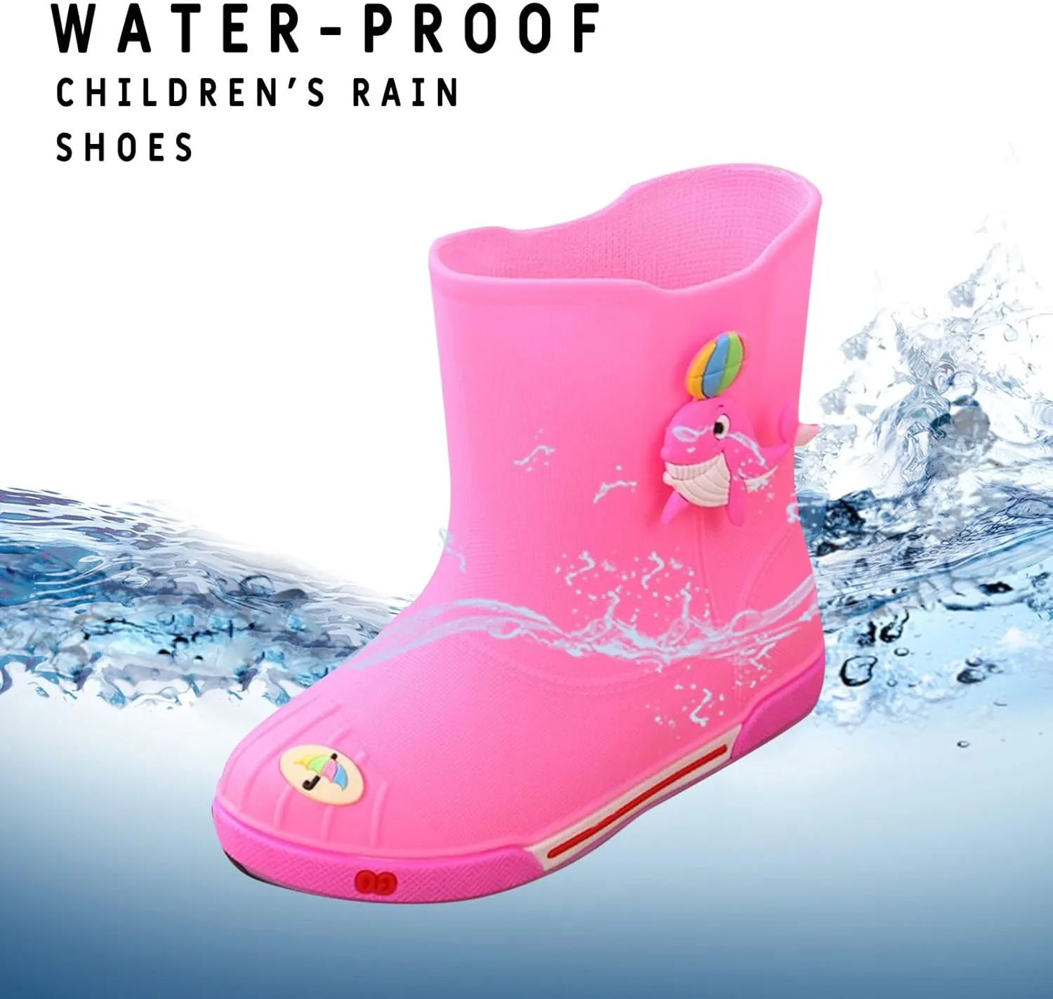 IWIHMIV Rain Boots for Boys Toddler Rain Boots Baby Rain Boots Short Rain Boots for Toddler Lightweight And Waterproof Rain Boots