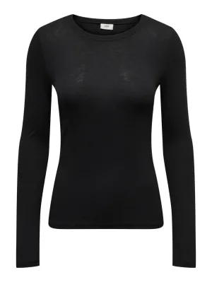 Jdysuma Wool L/s O Neck Top Jrs Noo - Zwart