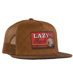Lazy J Ranch Brown Quilted Hard Day Cap
