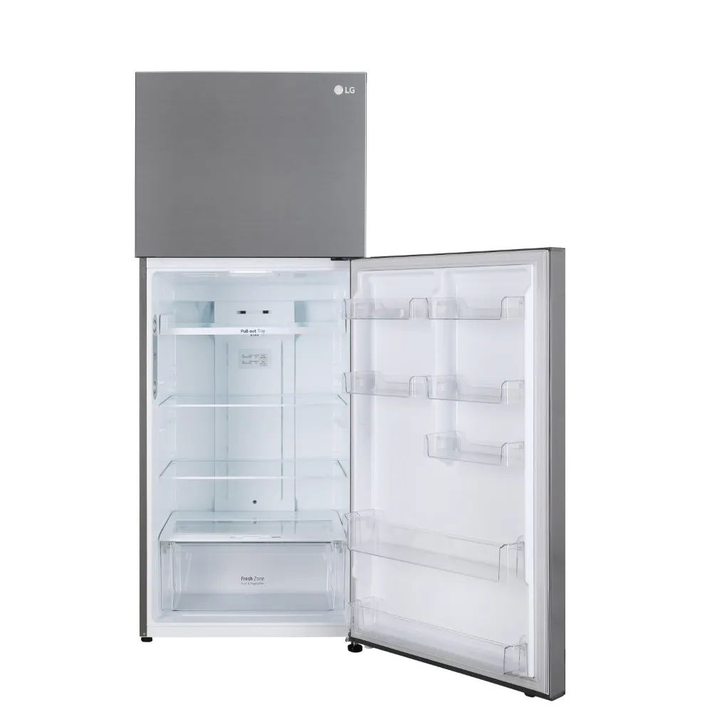 LG GL-T502CPZR 446L Frost Free Double Door Refrigerator | Convertible | Smart Inverter Compressor | Door Cooling  | Shiny Steel