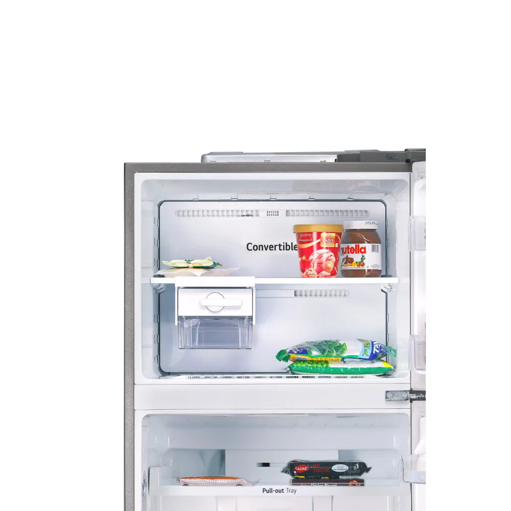 LG GL-T502CPZR 446L Frost Free Double Door Refrigerator | Convertible | Smart Inverter Compressor | Door Cooling  | Shiny Steel
