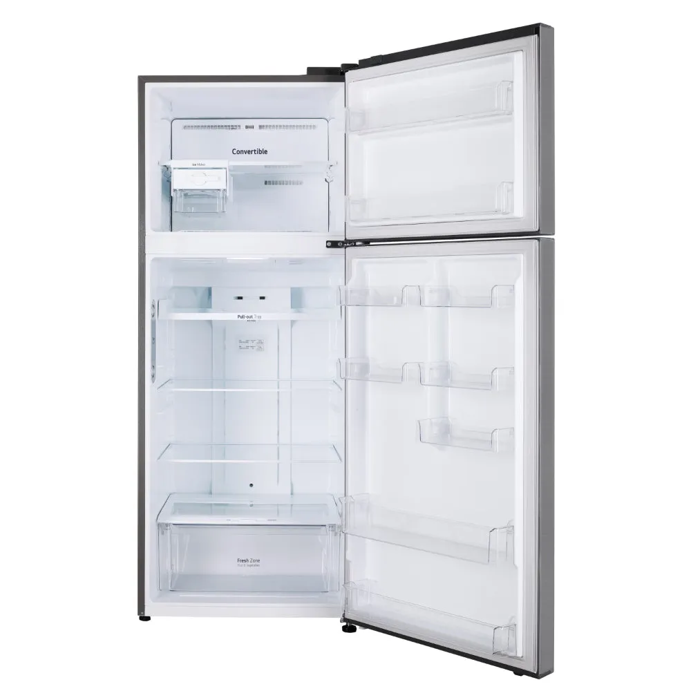 LG GL-T502CPZR 446L Frost Free Double Door Refrigerator | Convertible | Smart Inverter Compressor | Door Cooling  | Shiny Steel