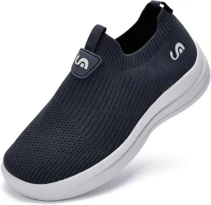 Men's Slip On Sneakers Walking Shoes Wide Casual Soft Breathable Slip in Sock SneakersNon-Slip Rubber Sole, Workout,Athletic