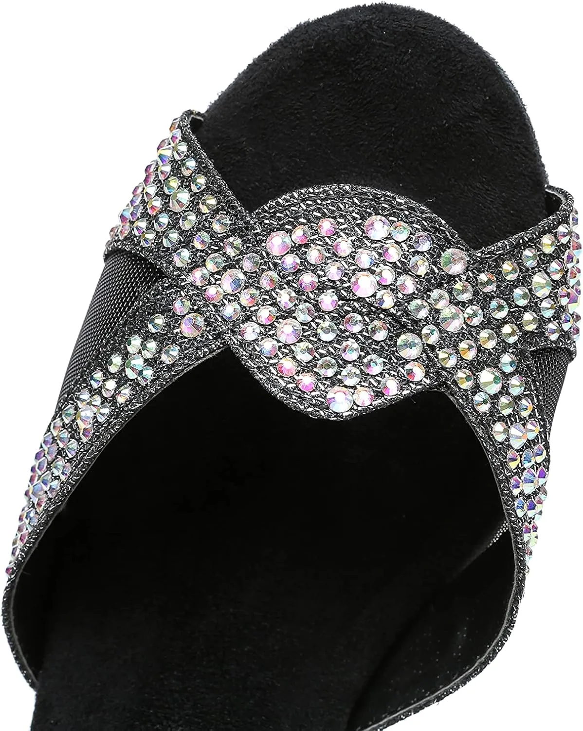 Minishion Ballroom Dancing Shoes Rhinestions Sparkle Dance Heels L452