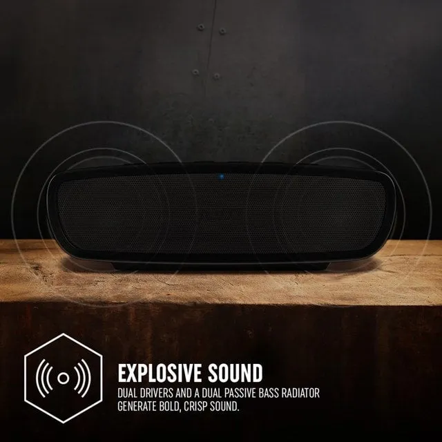 [OPEN BOX] JAM AUDIO Heavy Metal Bluetooth Wireless Speaker - Black