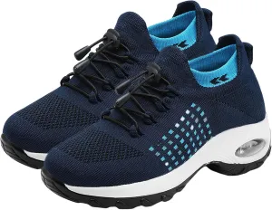 Orthopedic Sneakers for Women Orthopedic Stretch Air Cushion Shoes Breathable Footwear Running Athletic Shoe Healthy&Non-Slip Comfortable Sneakers Fashion Casual Ladies Footwear Thick Bottom