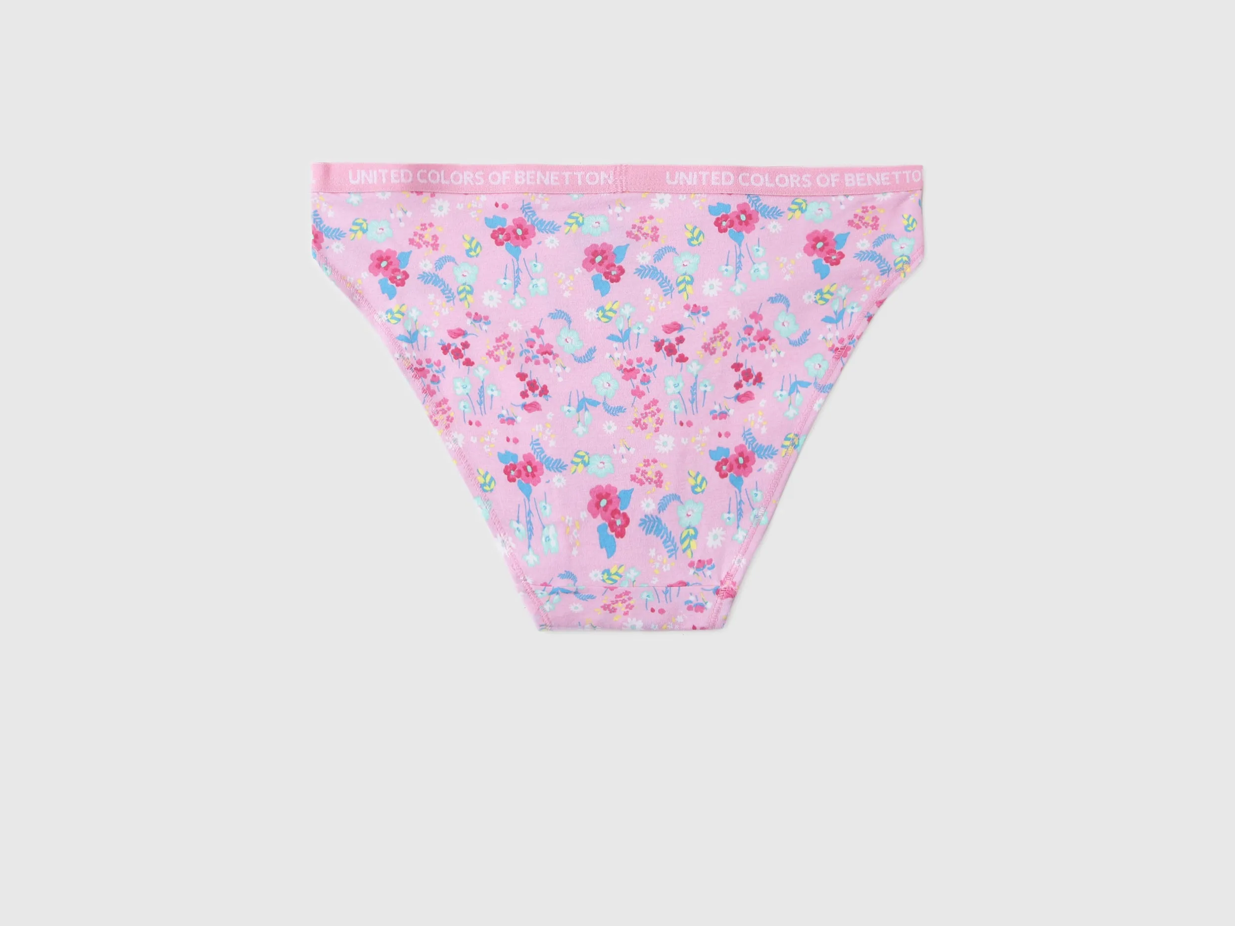 Pack of 3 Floral Print & Solid Colour Low Rise Briefs