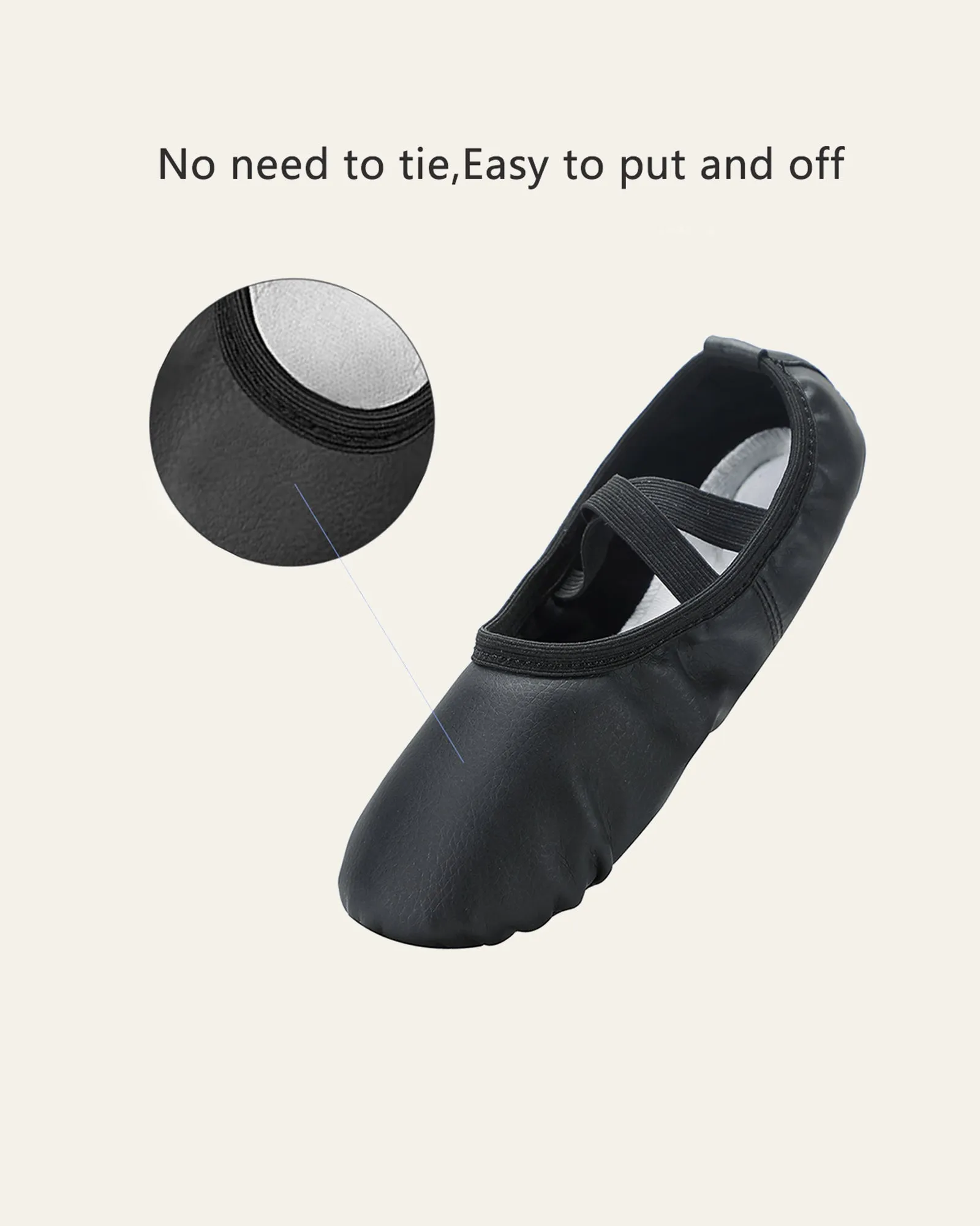 PU Leather High Precision Ballet Dance Shoes for Girls and Kids