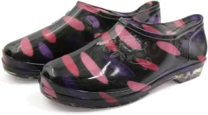 Qtqgoitem Black Purple US 6.5 Low Heel Resistant Waterproof Rain Boots Wellies Ankle Shoes for Women (Model: d09 feb eaf 0d3 e9c)
