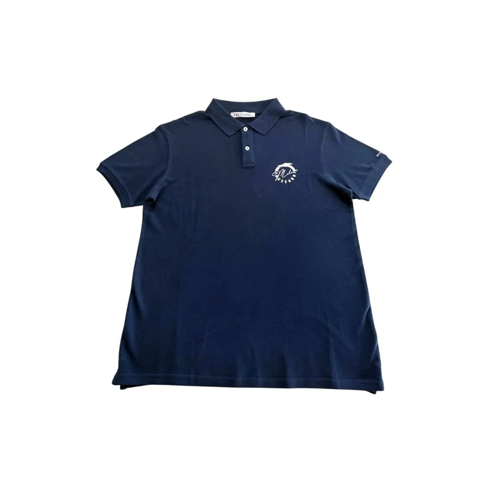 "Blue Cotton Men's Polo Shirt"