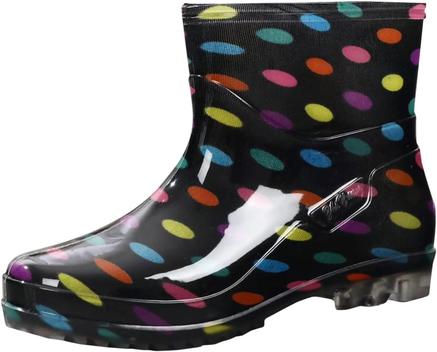 Rain Boots for Women Platform Mid Calf Boots Waterproof Outdoor Garden Boots Short Rubber Booties Chunky Heel Anti-Slip Sole