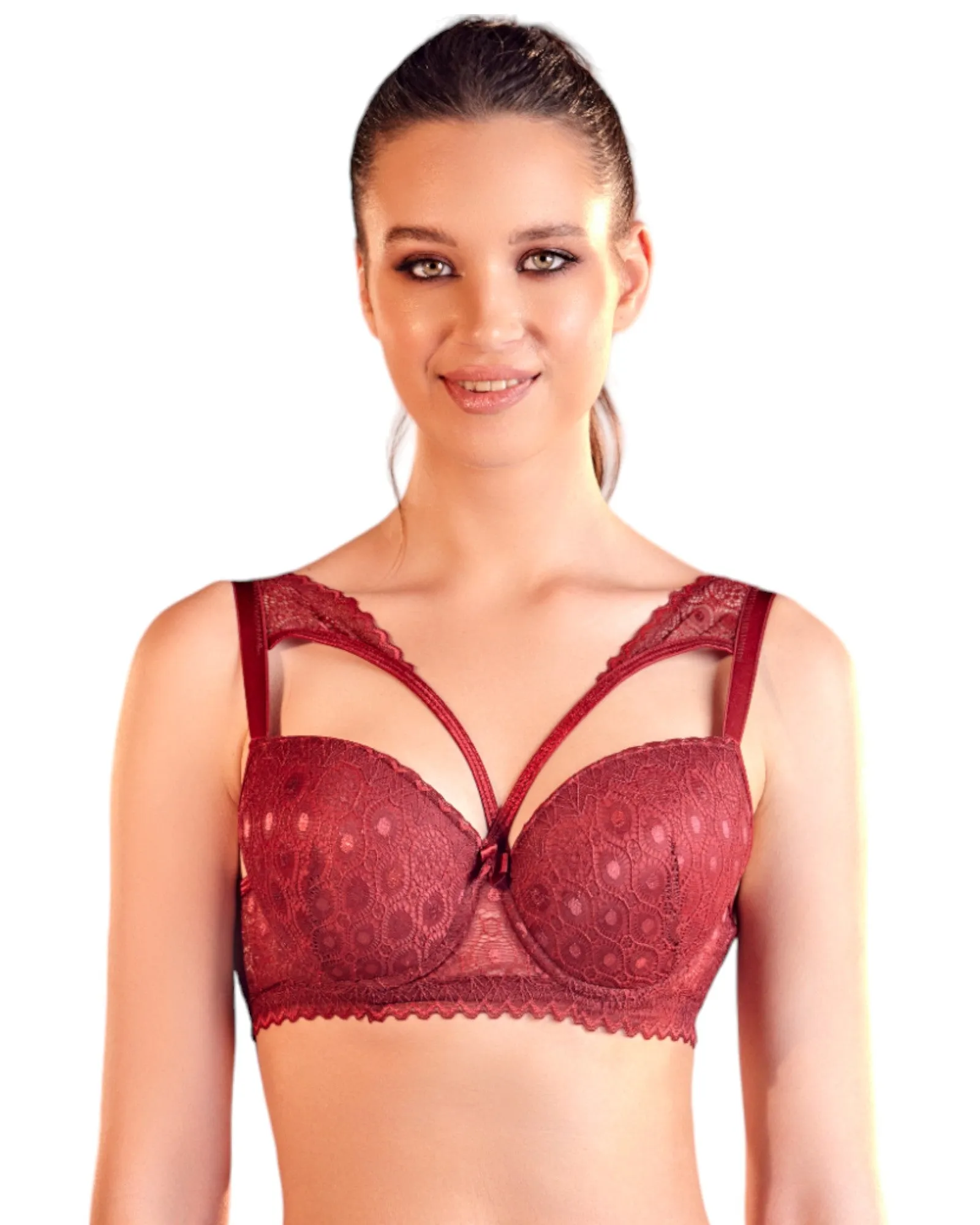 Soft Pad Bra with Intricate Embroidery Details