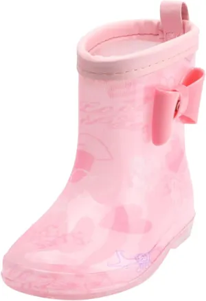 Toddler Kids Rain Boots with Cute Bow Waterproof Rubber Boots for Girls Boys Camouflage Rainboots with Baby Girl Boots