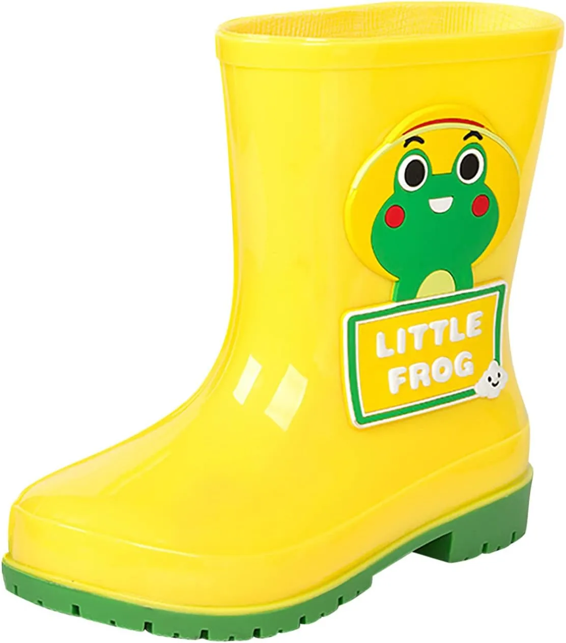 Toddler Rain Boots with Cute Cartoon Cow Kids Waterproof Rubber Boots for Girls Boys Soft Bottom Rain Boots