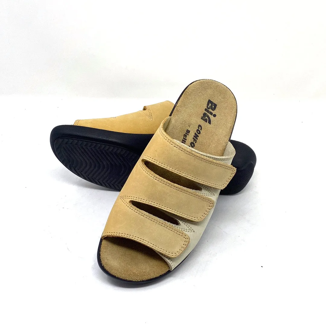Vintage Big Comfort by Bighorn Sand-Camel Two-tone Nubuck Sandals