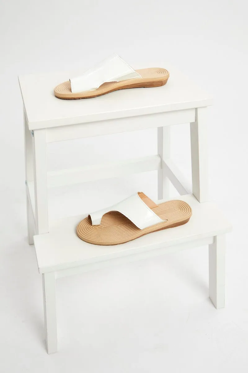 White Flat Slides