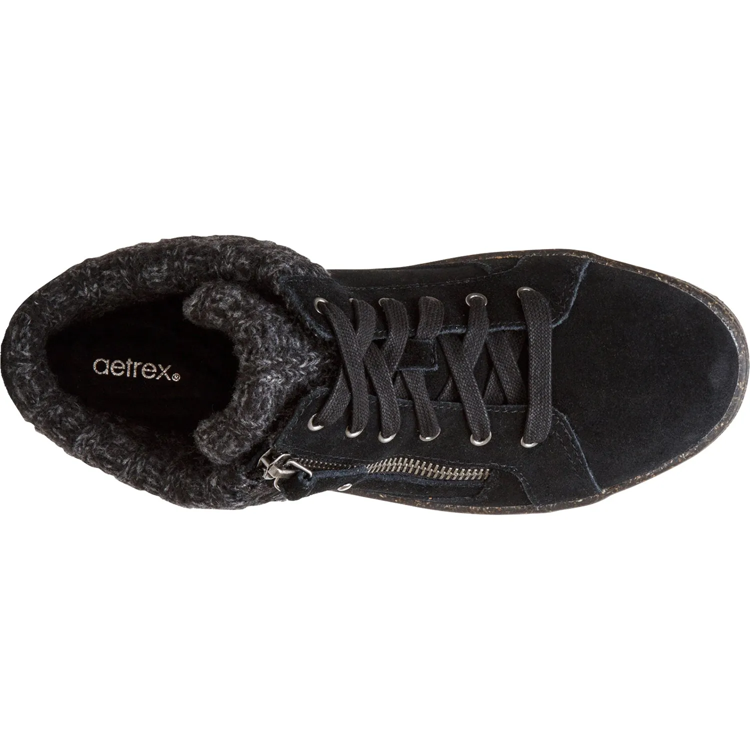 Women's Aetrex Bonnie Black Suede