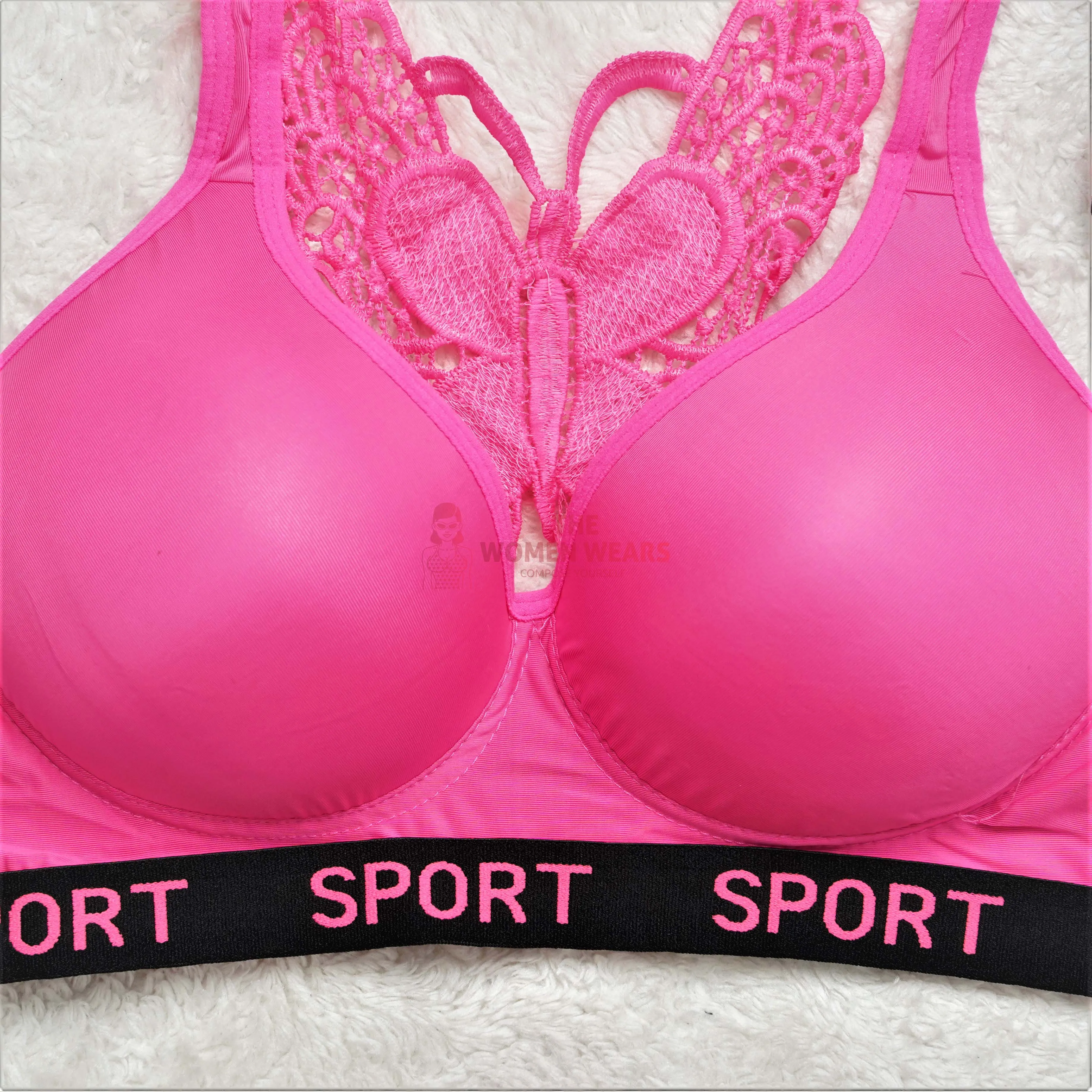 Women's Butterfly Seamless Soft Sport Bra (38592)